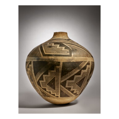 View full screen - View 1 of Lot 40. SOCORRO BLACK-ON-WHITE STORAGE JAR.