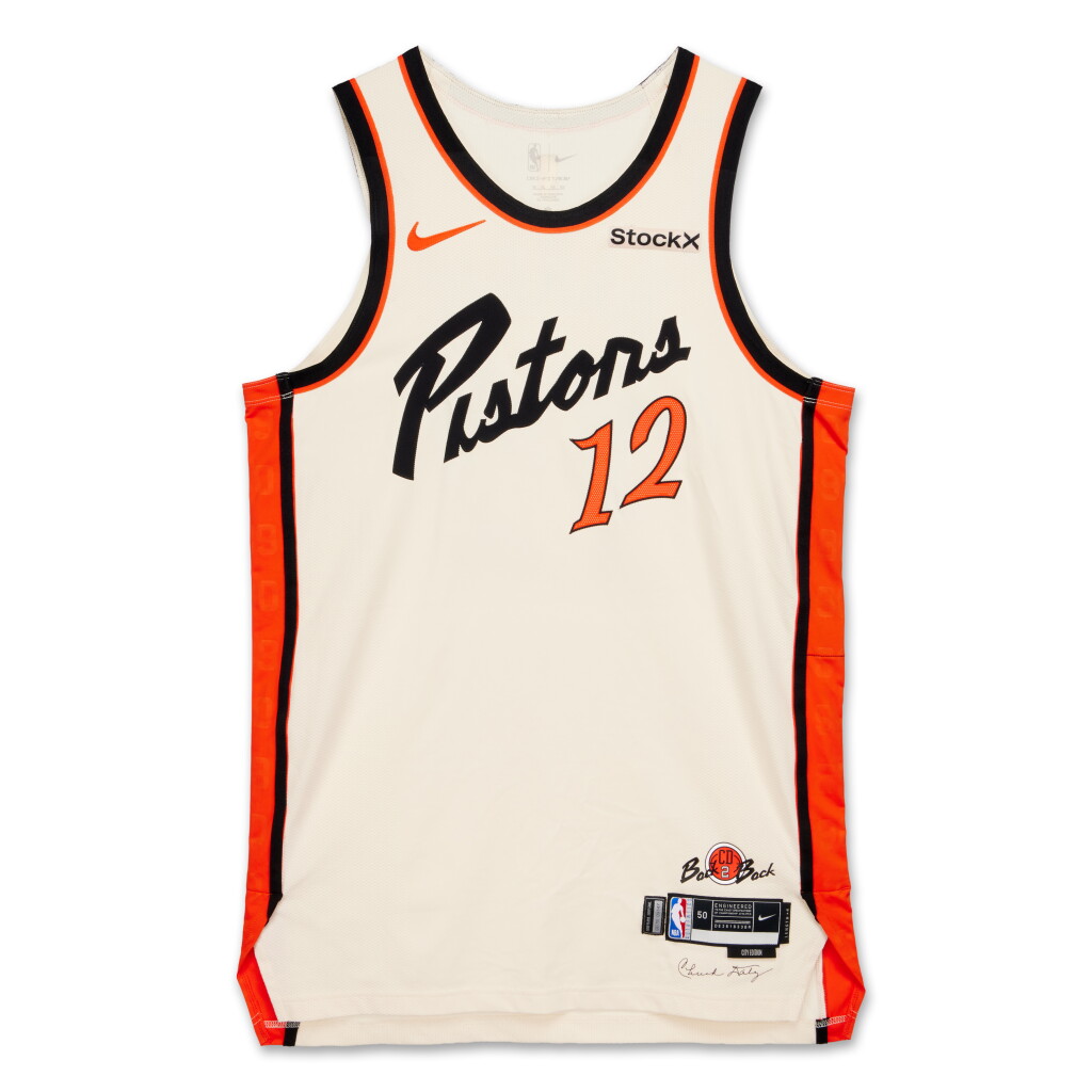 View full screen - View 1 of Lot 190. Tobias Harris Detroit Pistons 2024-2025 Game Worn City Edition Jersey | Matched to 2 Games .