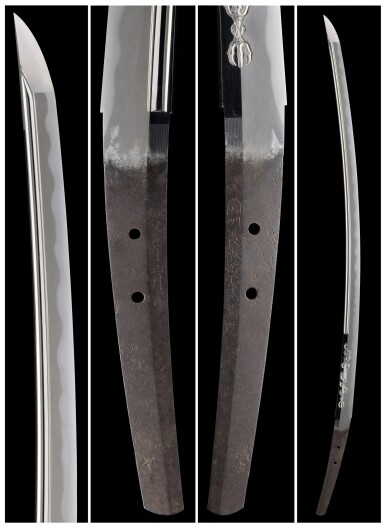 View full screen - View 1 of Lot 1. Crescent Moon (Mikazuki) | Signed Bishu Osafune Kanemitsu (Kanemitsu from Osafune in Bizen Province) | Nambokucho period, dated Enbuan gonen rokugatsu hi (a day in the 6th month 1360) .