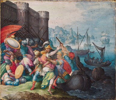 View full screen - View 1 of Lot 253. Friedrich Brentel, The Rape of the Sabines.