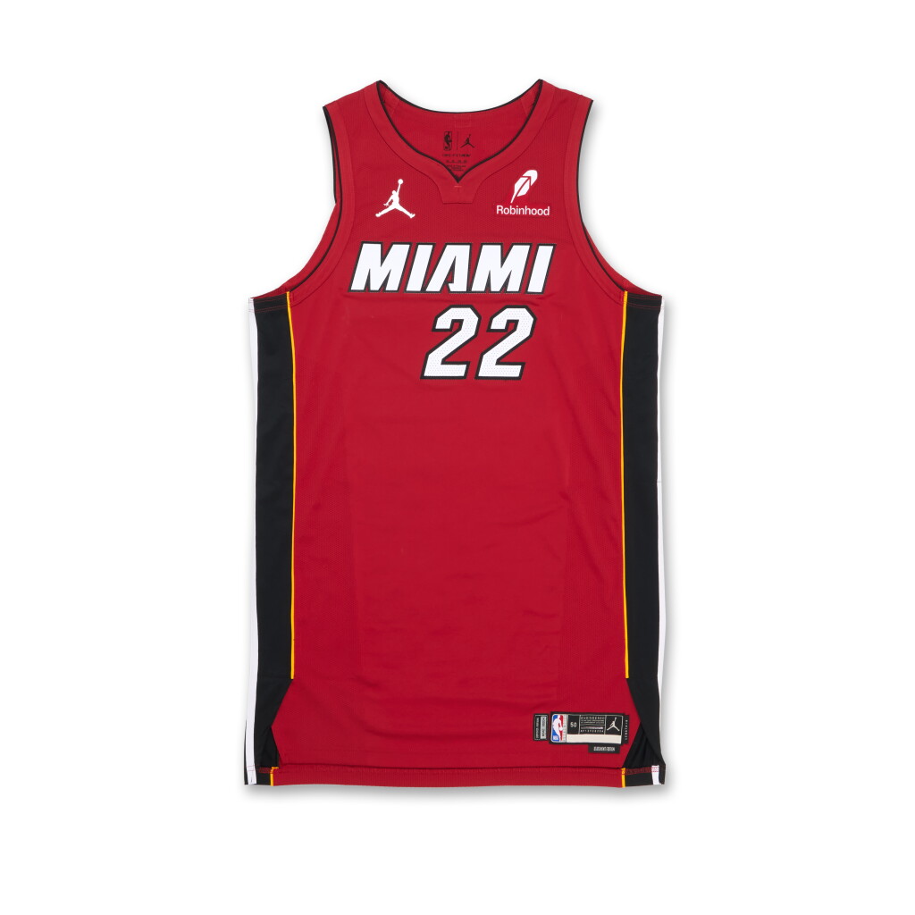 View full screen - View 1 of Lot 20. Jimmy Butler Miami Heat 2024-2025 Emirates NBA Cup Game Worn Statement Edition Jersey .