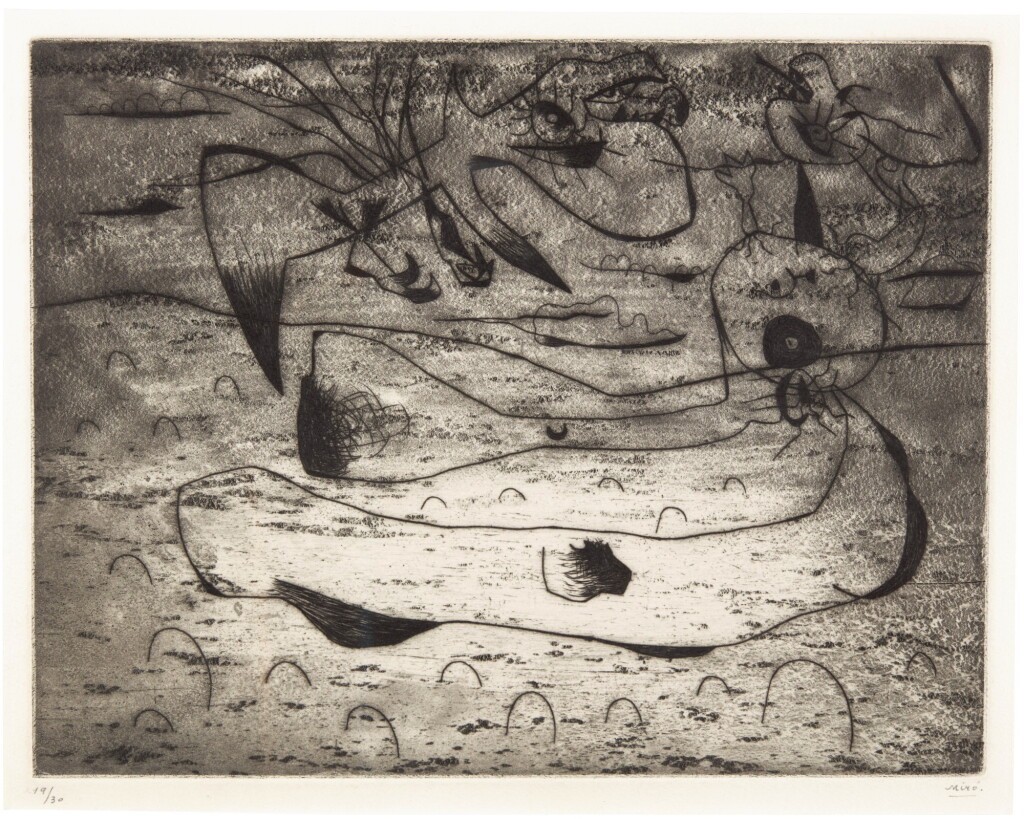 View full screen - View 1 of Lot 100. JOAN MIRÓ | L'AIGLE ET LA FEMME LA NUIT (D. 22).