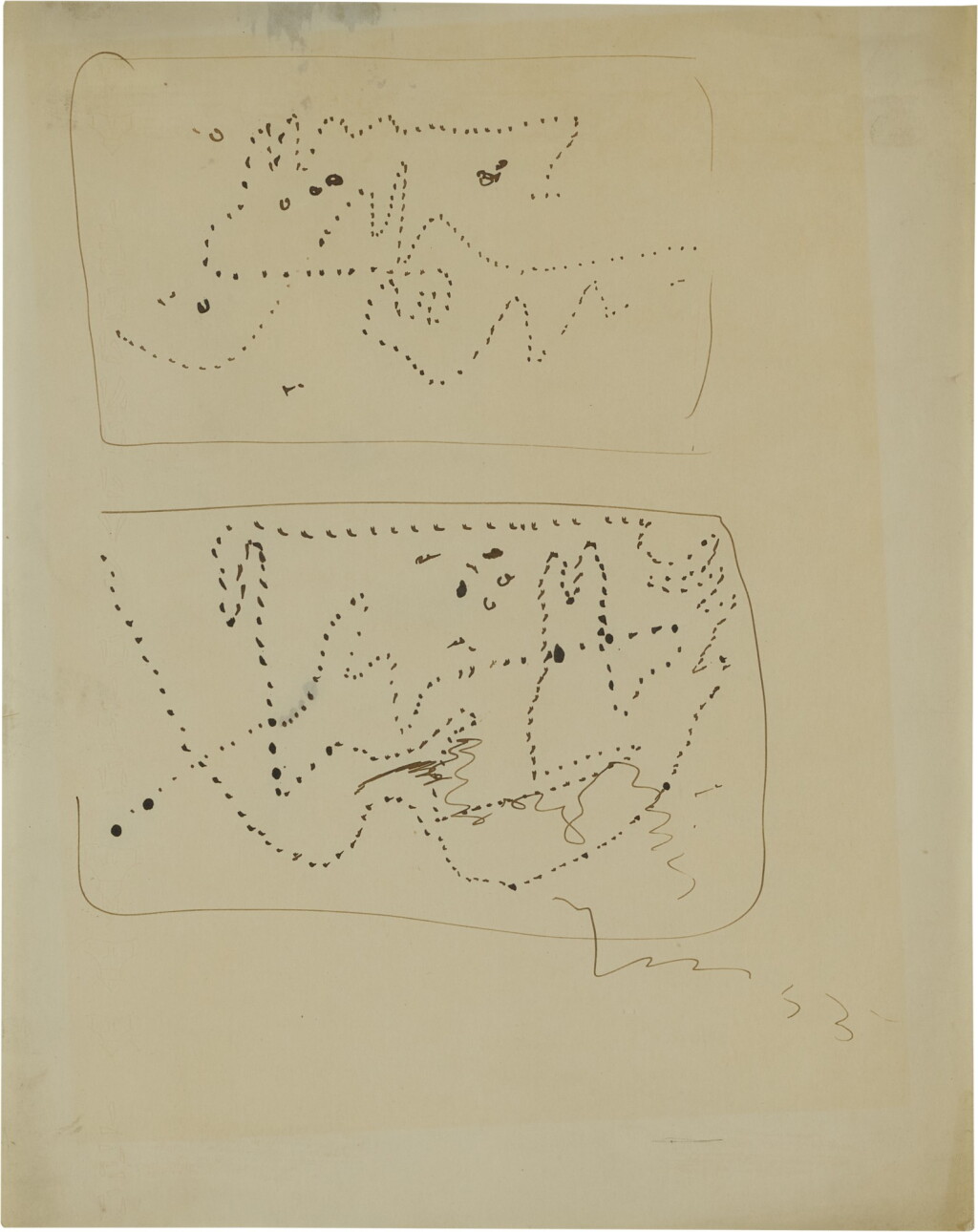 View full screen - View 1 of Lot 33. LUCIO FONTANA | STUDI PER CONCETTO SPAZIALE.