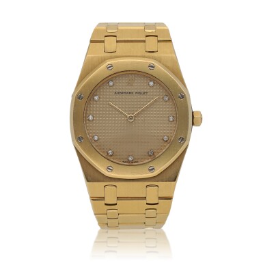 View full screen - View 1 of Lot 108. Royal Oak, Ref. 56175BA Yellow gold and diamond-set wristwatch Circa 1995.