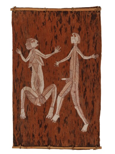 View full screen - View 1 of Lot 34. Male Mimih Propositioning a Female Mimih, circa 1975.