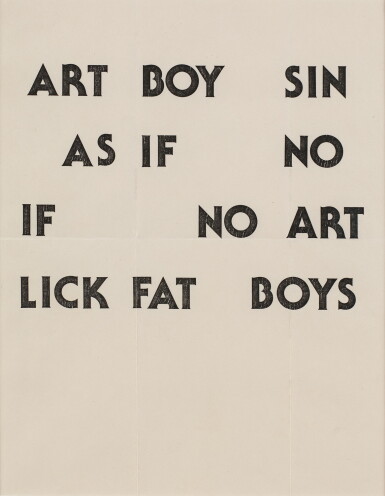 View full screen - View 1 of Lot 436. Untitled (Art Boy Sin).