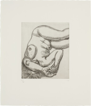 View full screen - View 1 of Lot 183. Woman on a Bed (Hartley 44; Figura 38).