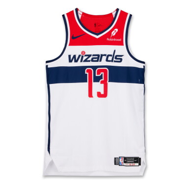 View full screen - View 1 of Lot 230. Jordan Poole Washington Wizards 2024-2025 Emirates NBA Cup Game Worn Statement Edition Jersey.