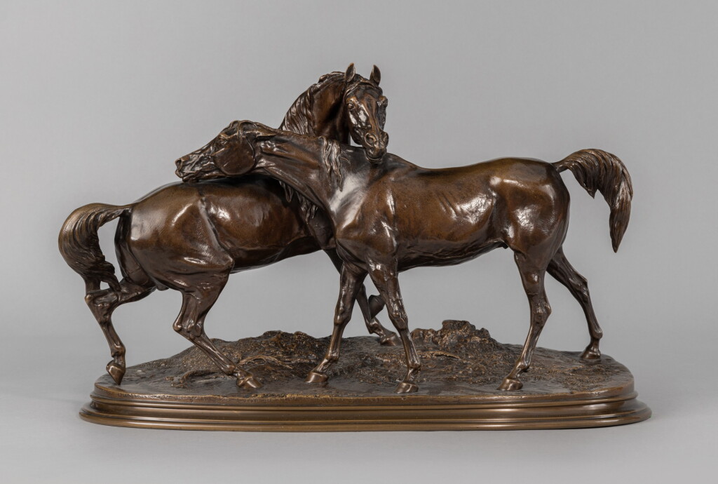View full screen - View 1 of Lot 437. Groupe Chevaux Arabes No. 1 (ou Accolade No. 1).