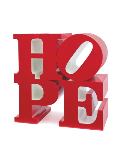 View full screen - View 1 of Lot 34. ROBERT INDIANA | HOPE (RED/WHITE).