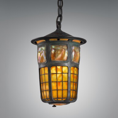 View full screen - View 1 of Lot 621. “Geometric and Turtle-Back Tile” Lantern.