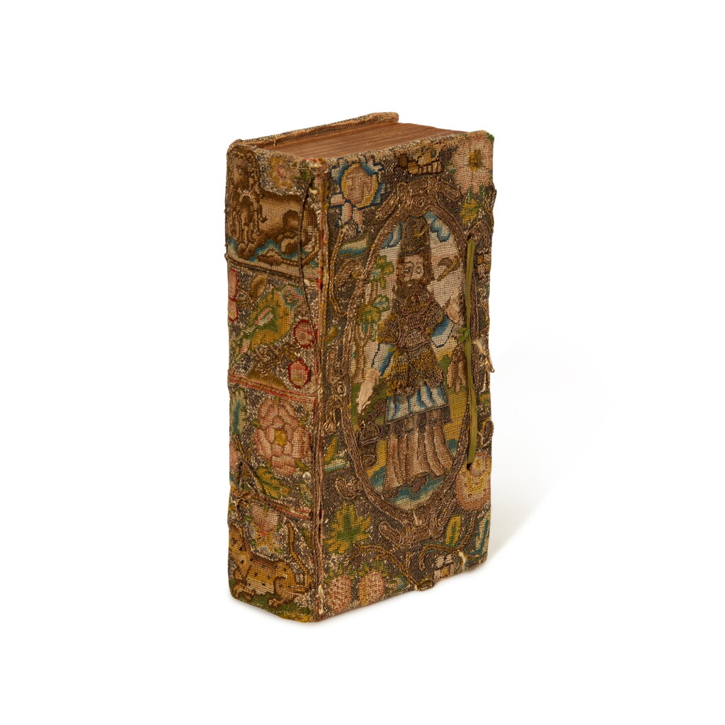 View full screen - View 1 of Lot 66. BIBLE | 1645, embroidered binding.