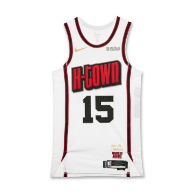 View full screen - View 1 of Lot 175. Reed Sheppard Houston Rockets 2024-2025 Game Worn City Edition Jersey | Matched to 2 Games .