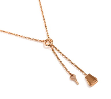 View full screen - View 1 of Lot 684. Rose Gold Kelly Clochette Necklace.