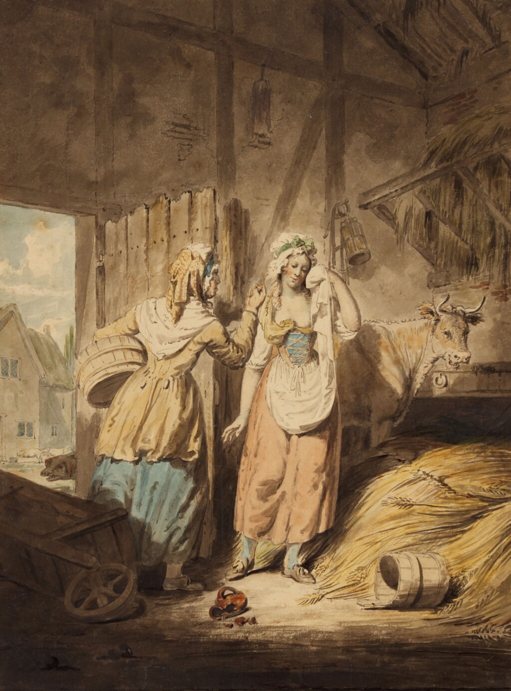 View full screen - View 1 of Lot 621. FRANCIS WHEATLEY, R.A. | The Broken Pitcher.