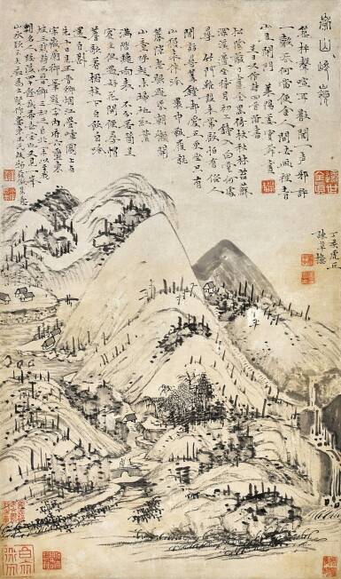 View full screen - View 1 of Lot 2635. 姜實節 祟山峻嶺圖|Jiang Shijie, Monument Landscape.