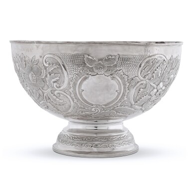 View full screen - View 1 of Lot 30. A monumental American silver bowl, maker's mark HAMILTON(?), early 20th century.