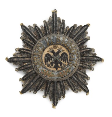 View full screen - View 1 of Lot 73. A bullion breast star of the Order of St Andrew the First-Called, early-19th century.