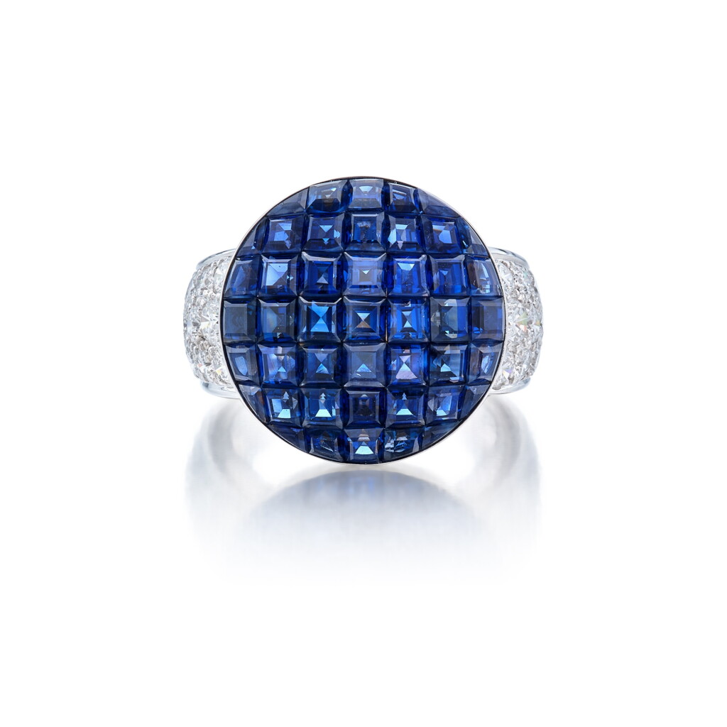 View full screen - View 1 of Lot 132. 'Mystery-Set' Sapphire and Diamond Ring, France.