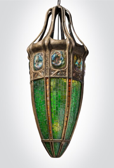 View full screen - View 1 of Lot 411. A Rare "Turtle-Back" Hall Lantern.