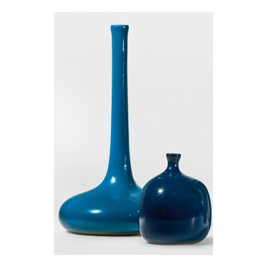 View full screen - View 1 of Lot 220. JACQUES RUELLAND AND DANI RUELLAND | TWO "BOUTEILLE" VASES.