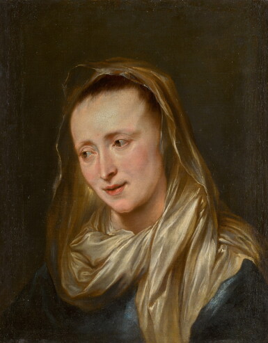View full screen - View 1 of Lot 342. Head of a woman, probably the Virgin.