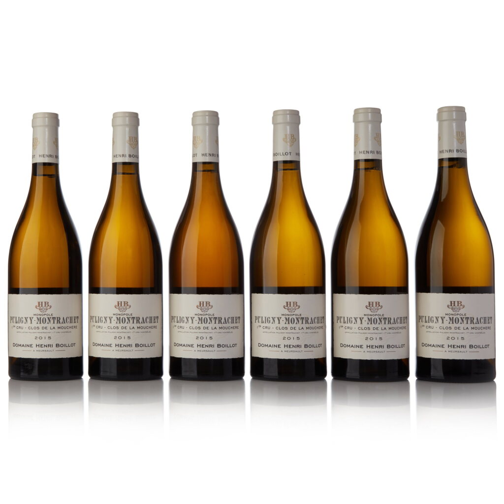 View full screen - View 1 of Lot 250. Puligny Montrachet, Clos de la Mouchère 2015 Domaine Henri Boillot (12 BT).