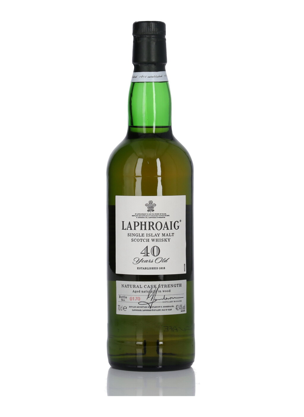 View full screen - View 1 of Lot 50. Laphroaig 40 Year Old 42.4 abv 1960 (1 BT 70cl).