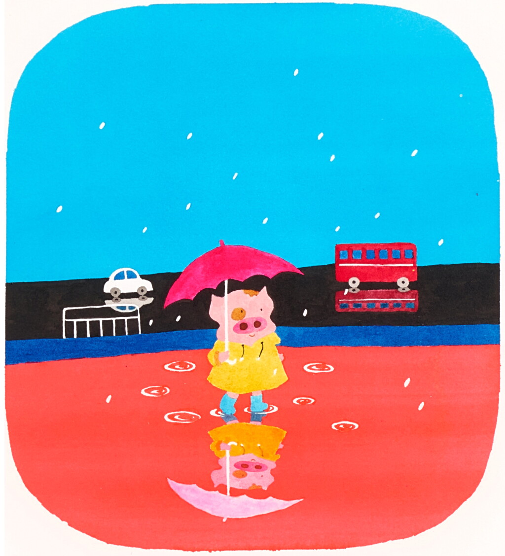 View full screen - View 1 of Lot 6005. 麥家碧@麥兜美術室,我和我,在細雨中 | Alice Mak @ McDull Artroom, Me and I, in the rain.