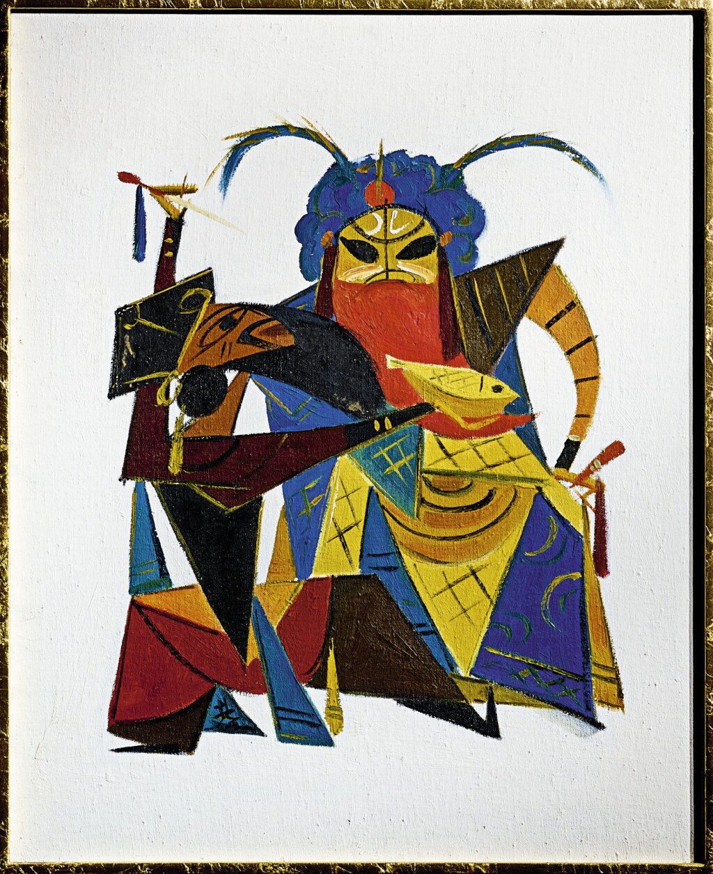 View full screen - View 1 of Lot 741. LIN FENGMIAN 林風眠 | CHINESE OPERA SERIES: SCENE OF ASSASSINATION OF WANG LIAO 中國戲曲系列:刺王僚(魚腸劍).