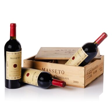 View full screen - View 1 of Lot 399. Masseto 2003 (3 BT).