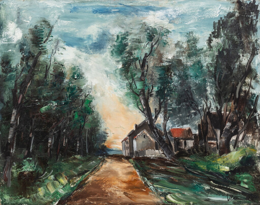 View full screen - View 1 of Lot 2116. Route bordée d’arbres.