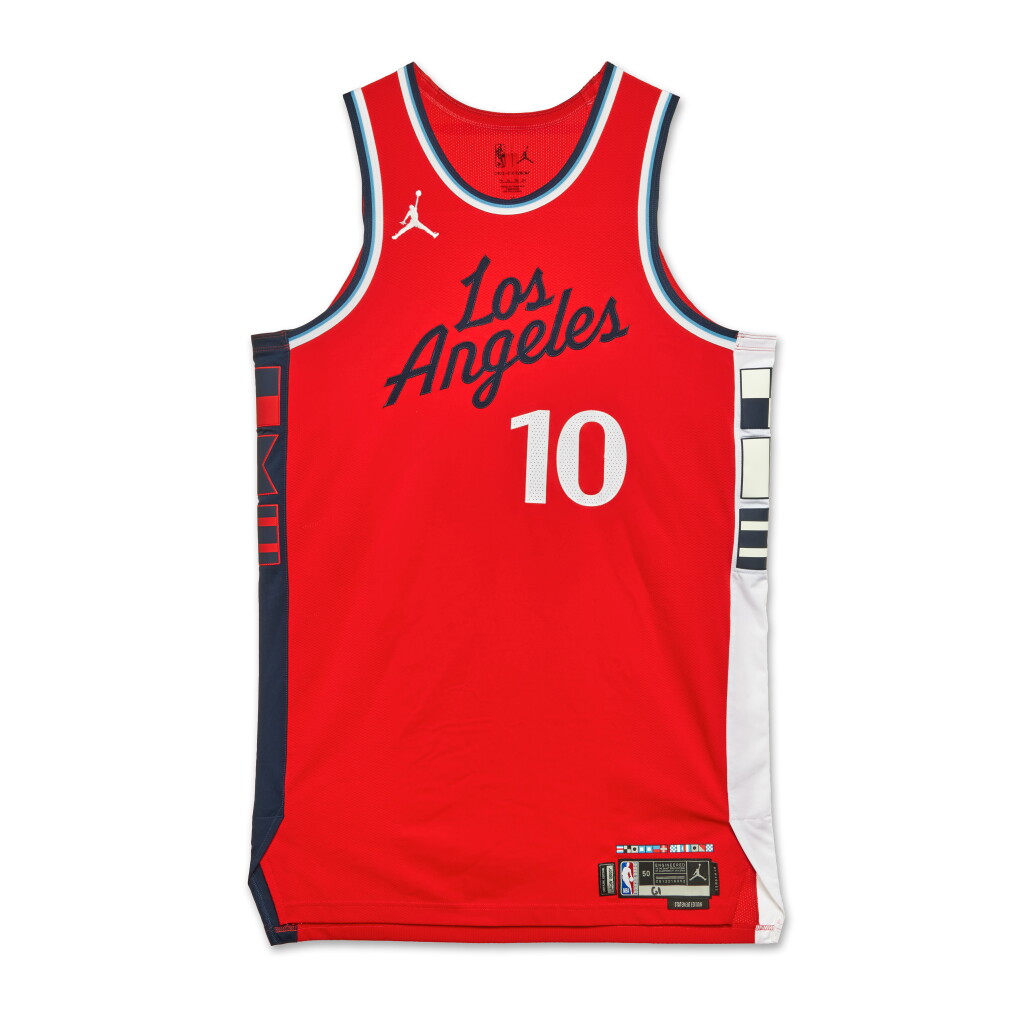 View full screen - View 1 of Lot 127. Bogdan Bogdanović Los Angeles Clippers 2025 NBA Playoffs Western Conference Round 1 Game Worn Statement Edition Jersey | Game 1 .
