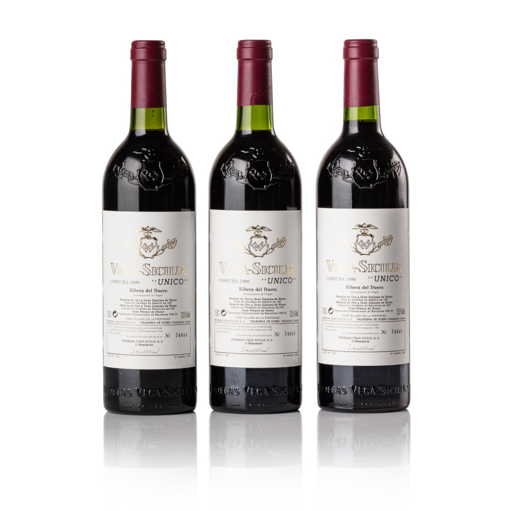 View full screen - View 1 of Lot 695. Vega Sicilia 'Unico' 1990 (3 BT).
