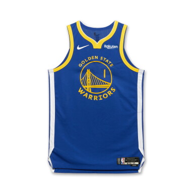 View full screen - View 1 of Lot 52. Jonathan Kuminga Golden State Warriors 2025-2026 NBA Tip-Off Game Worn Icon Edition Jersey .