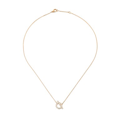 View full screen - View 1 of Lot 453. Rose Gold and Diamond Finesse Pendant.