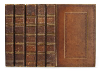 View full screen - View 1 of Lot 15. PURCHAS | Purchas his Pilgrims, 1625, 5 volumes .
