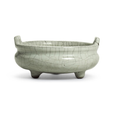 View full screen - View 1 of Lot 61. A Guan-type tripod censer, 20th century.