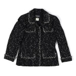 Black and White Wool Bouclé Jacket 46, 1995