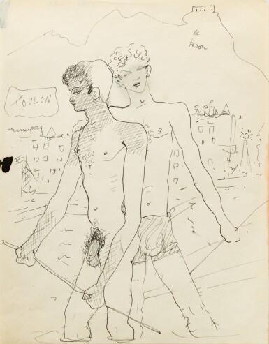 View full screen - View 1 of Lot 286. Deux jeunes hommes.