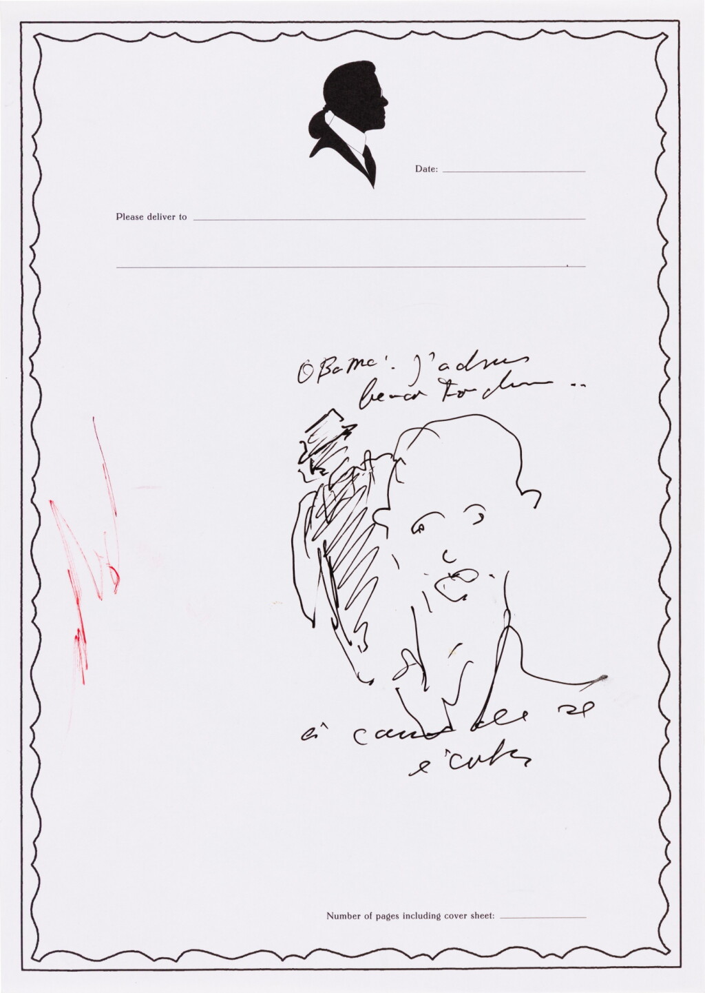 View full screen - View 1 of Lot 262. Caricature, Barack Obama .