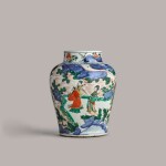 A polychrome 'Immortals' baluster jar 17th century | 十七世紀 五彩神仙紋罐