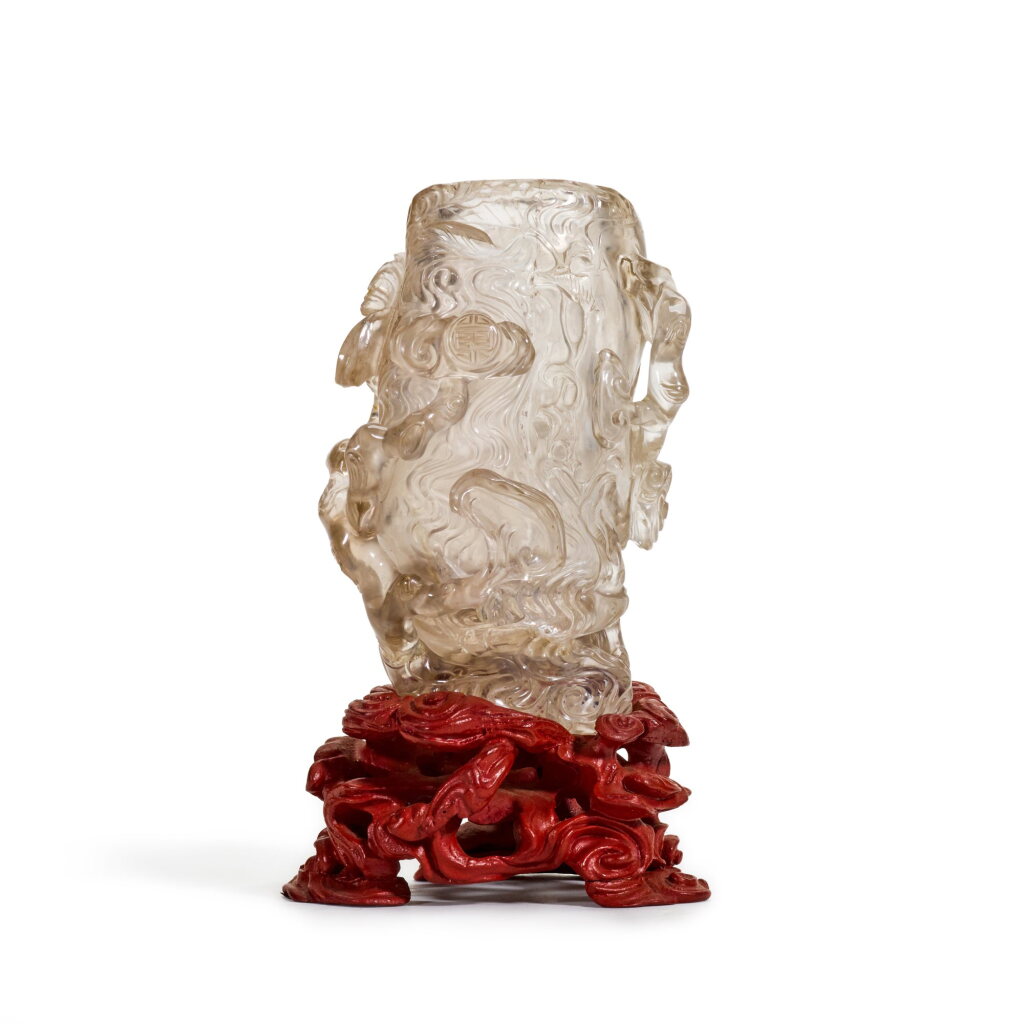 View full screen - View 1 of Lot 101. A rock crystal vase, Qing dynasty, 18th century .