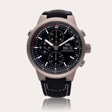 View full screen - View 1 of Lot 397. Reference IW3715-37 GST Rattrapante ‘Jan Ulrich’ | A limited edition titanium automatic split-second chronograph wristwatch with day and date, Circa 2004.