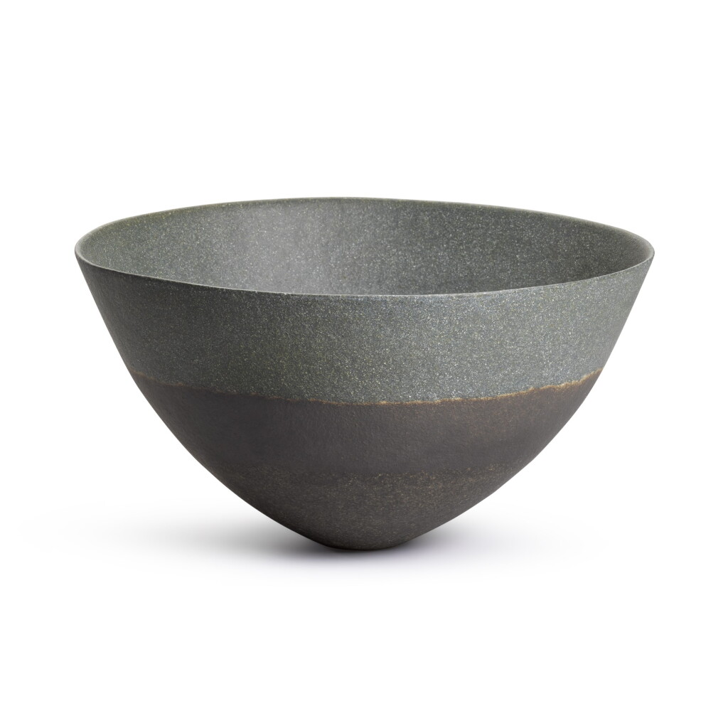 View full screen - View 1 of Lot 41. Metallic olive, green slate haloed rim.