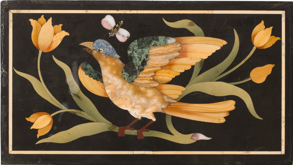 View full screen - View 1 of Lot 53. A SET OF FOUR ITALIAN PIETRA DURA PANELS, FLORENCE CIRCA 1700.