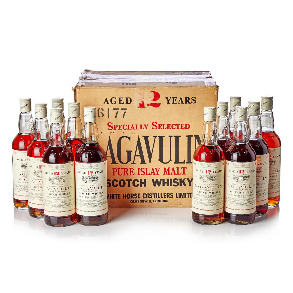 Lagavulin 12 Year Old White Horse Clear bottle in original carton 43.0 ...