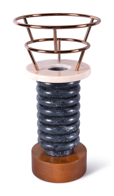 View full screen - View 1 of Lot 38. ETTORE SOTTSASS | RINGHIERA ROSSA VASE.
