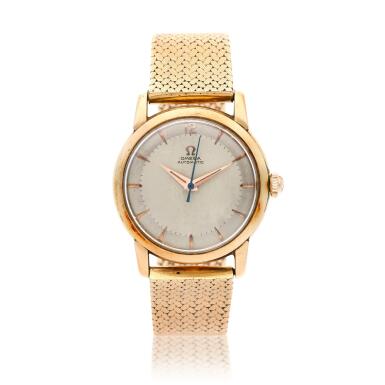 View full screen - View 1 of Lot 207. A yellow gold wristwatch, Circa 1956.