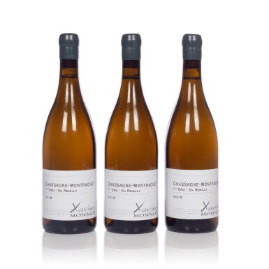 View full screen - View 1 of Lot 205. Chassagne Montrachet, En Remilly 2018 Xavier Monnot (12 BT).